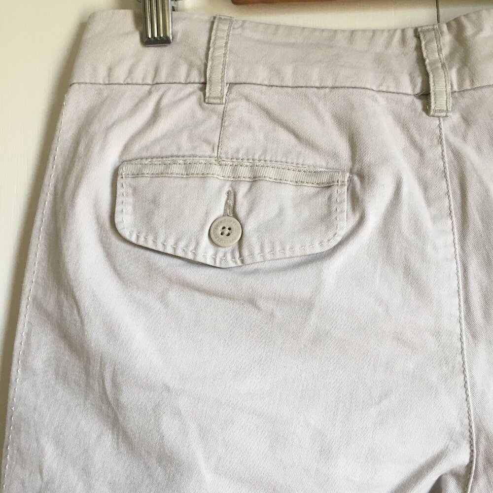 American Eagle Vintage Live Your Life Off-White Cotton Cuffed Shorts 8 - Picture 7 of 14